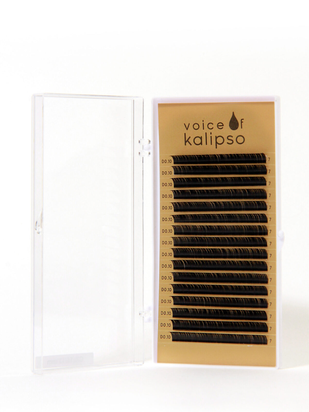 Ресницы для наращивания Voice of Kalipso черные 0,10/ D /7мм (16 линий)
